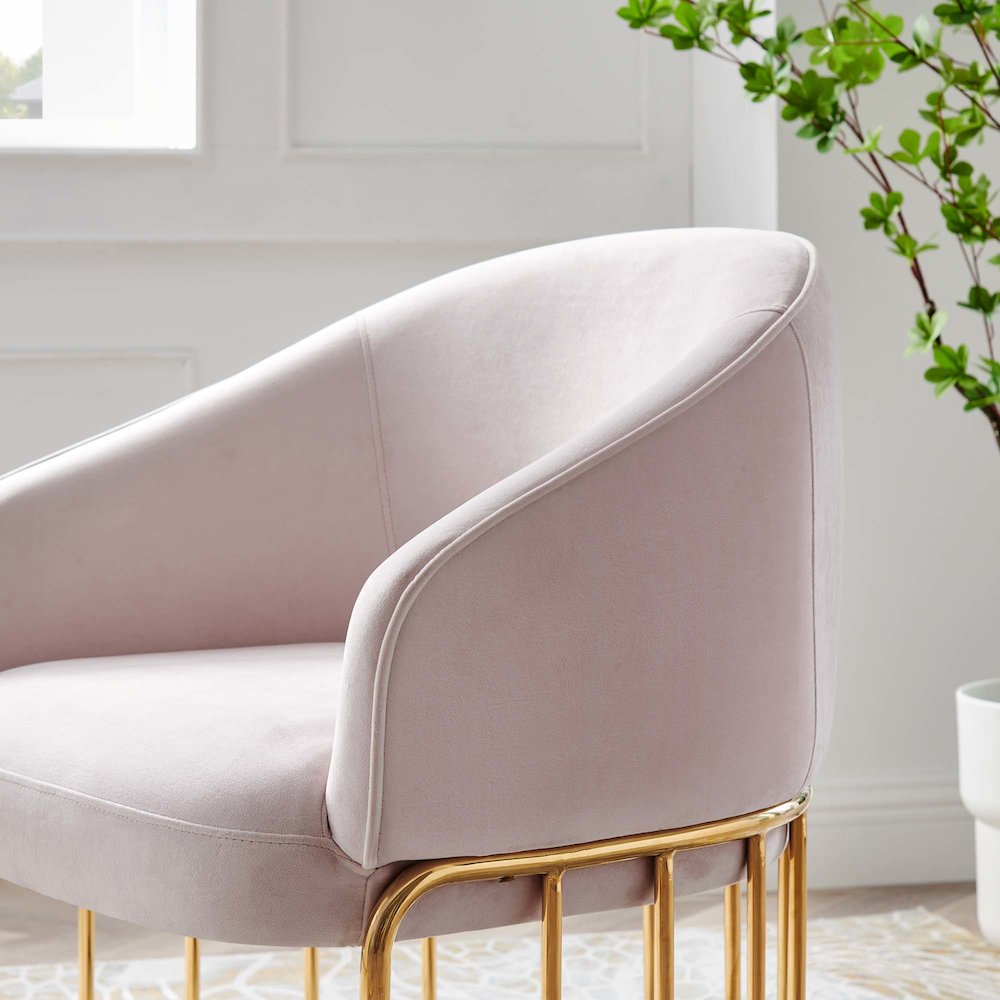 Legacy Performance Velvet Armchair. Picture 8