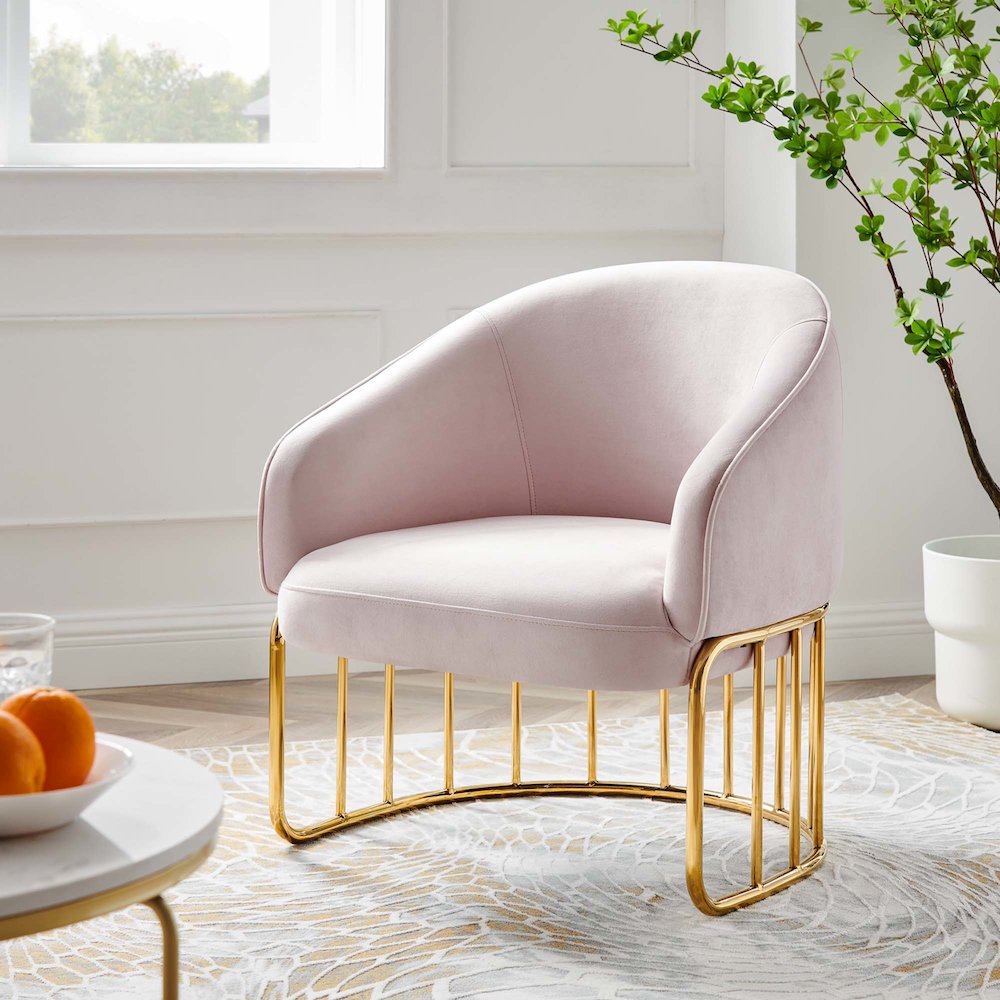Legacy Performance Velvet Armchair. Picture 7