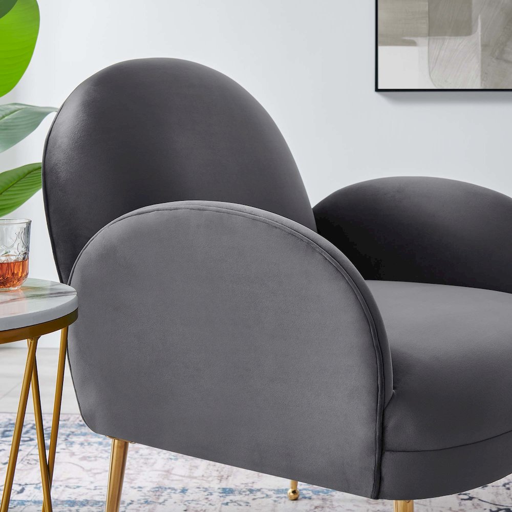 Transcend Performance Velvet Armchair. Picture 8