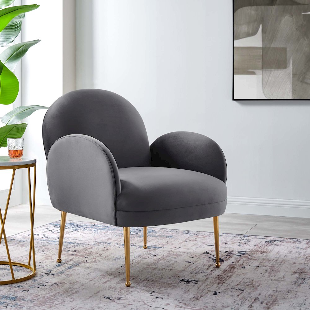 Transcend Performance Velvet Armchair. Picture 7