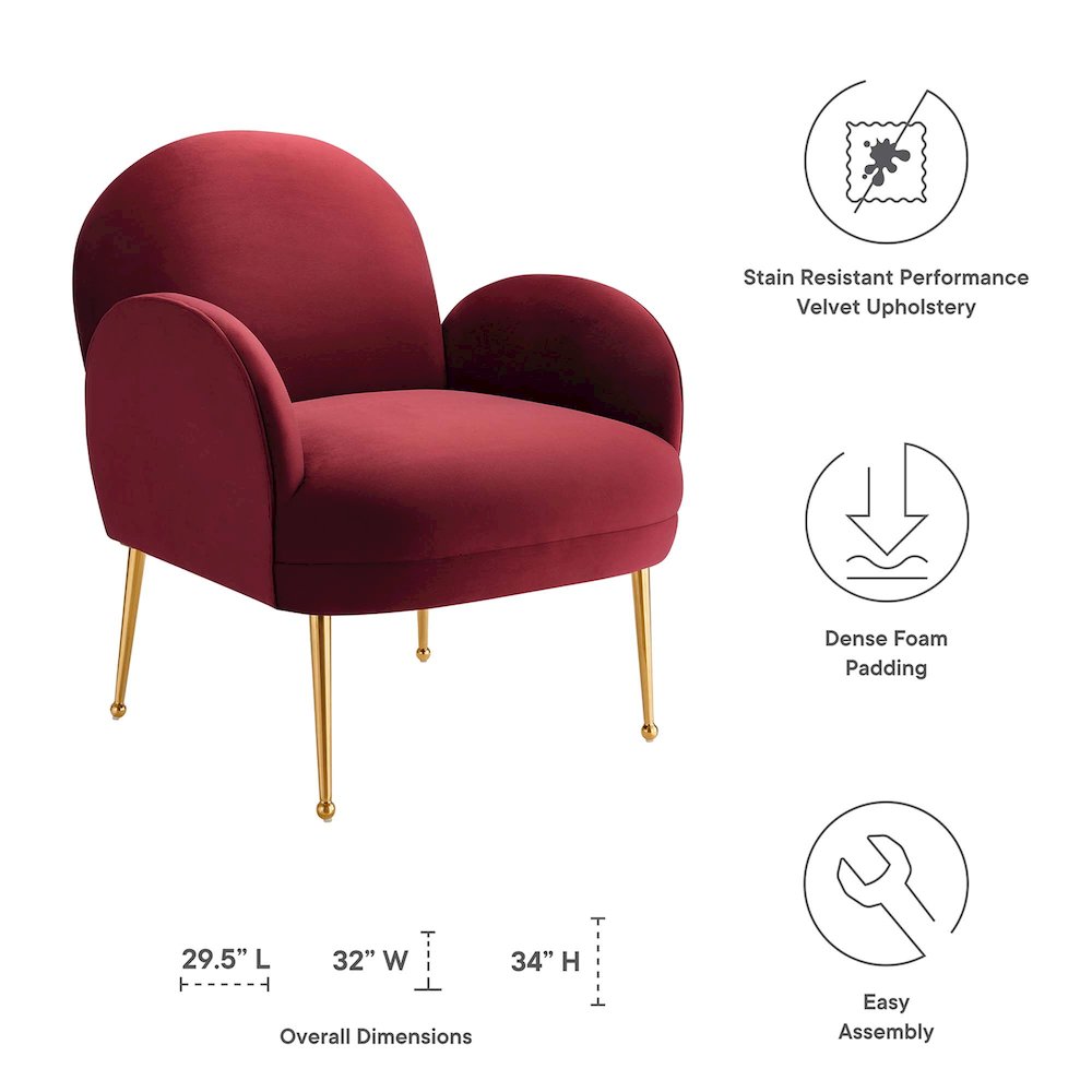 Transcend Performance Velvet Armchair. Picture 2