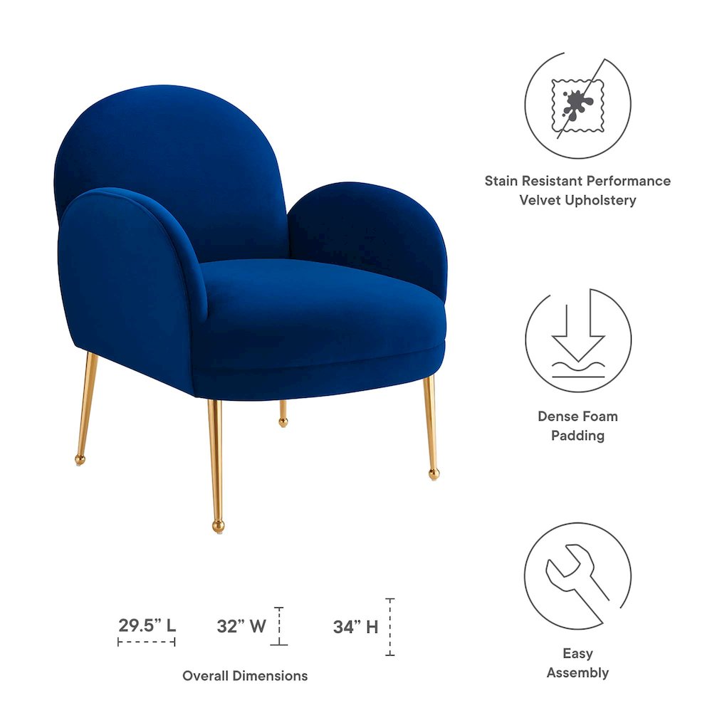 Transcend Performance Velvet Armchair. Picture 2