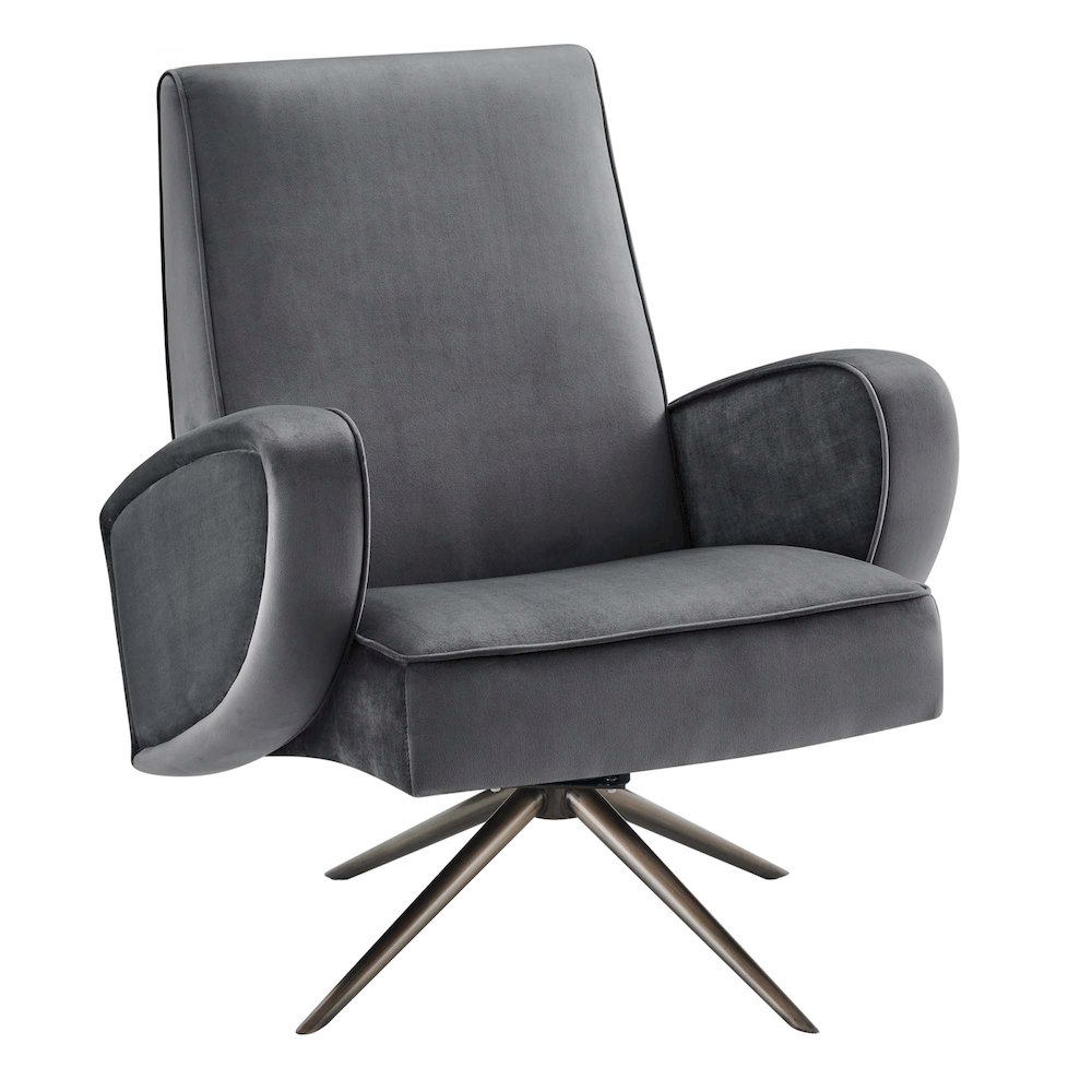 Superior Performance Velvet Swivel Chair. Picture 1