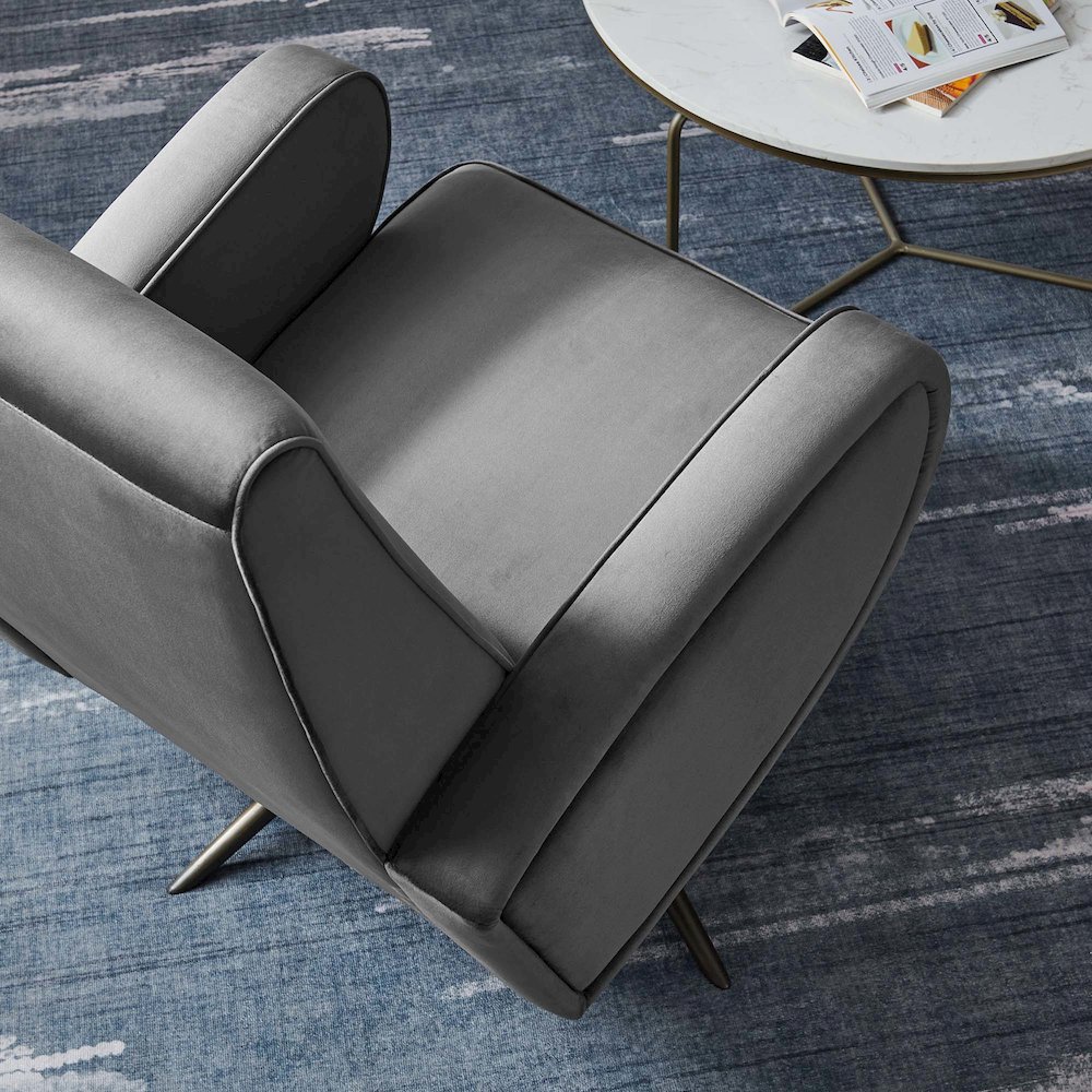 Superior Performance Velvet Swivel Chair. Picture 8