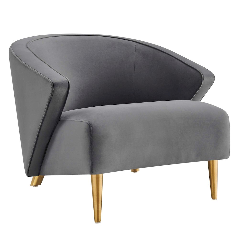 Odyssey Performance Velvet Armchair. Picture 1