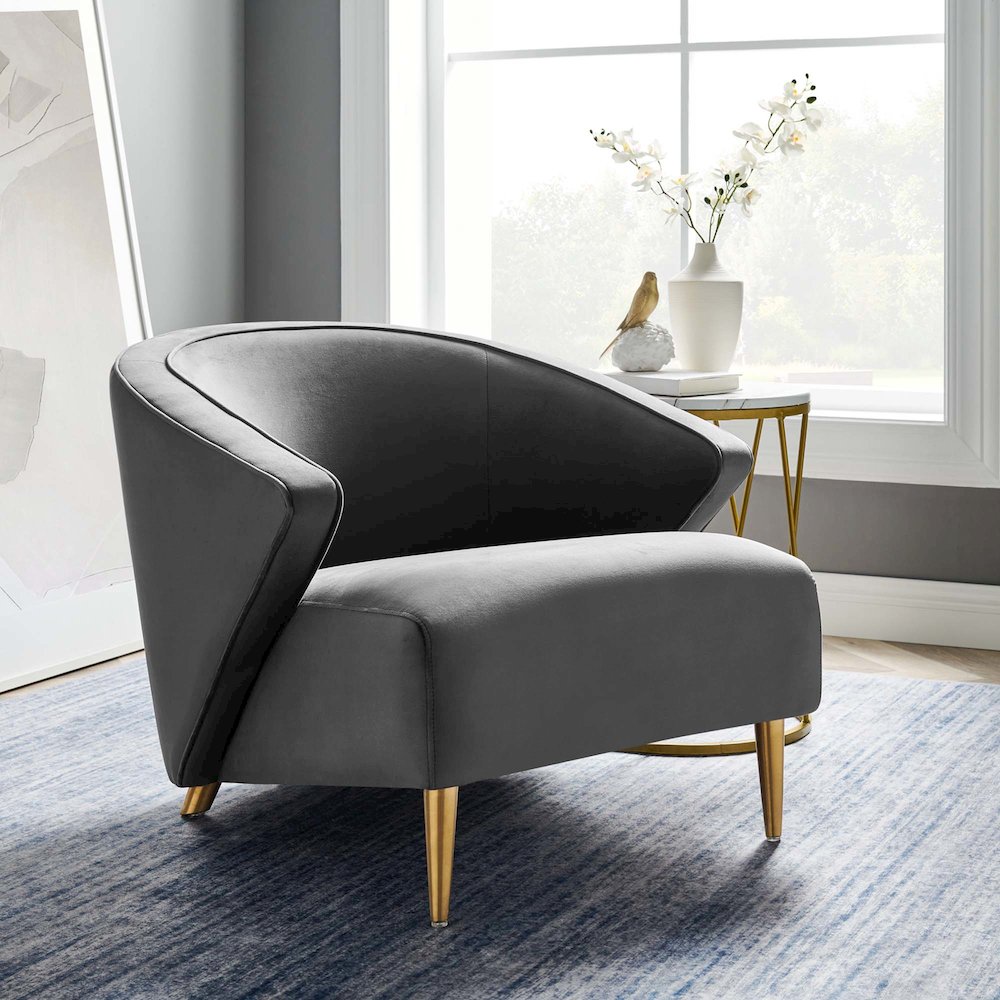 Odyssey Performance Velvet Armchair. Picture 7