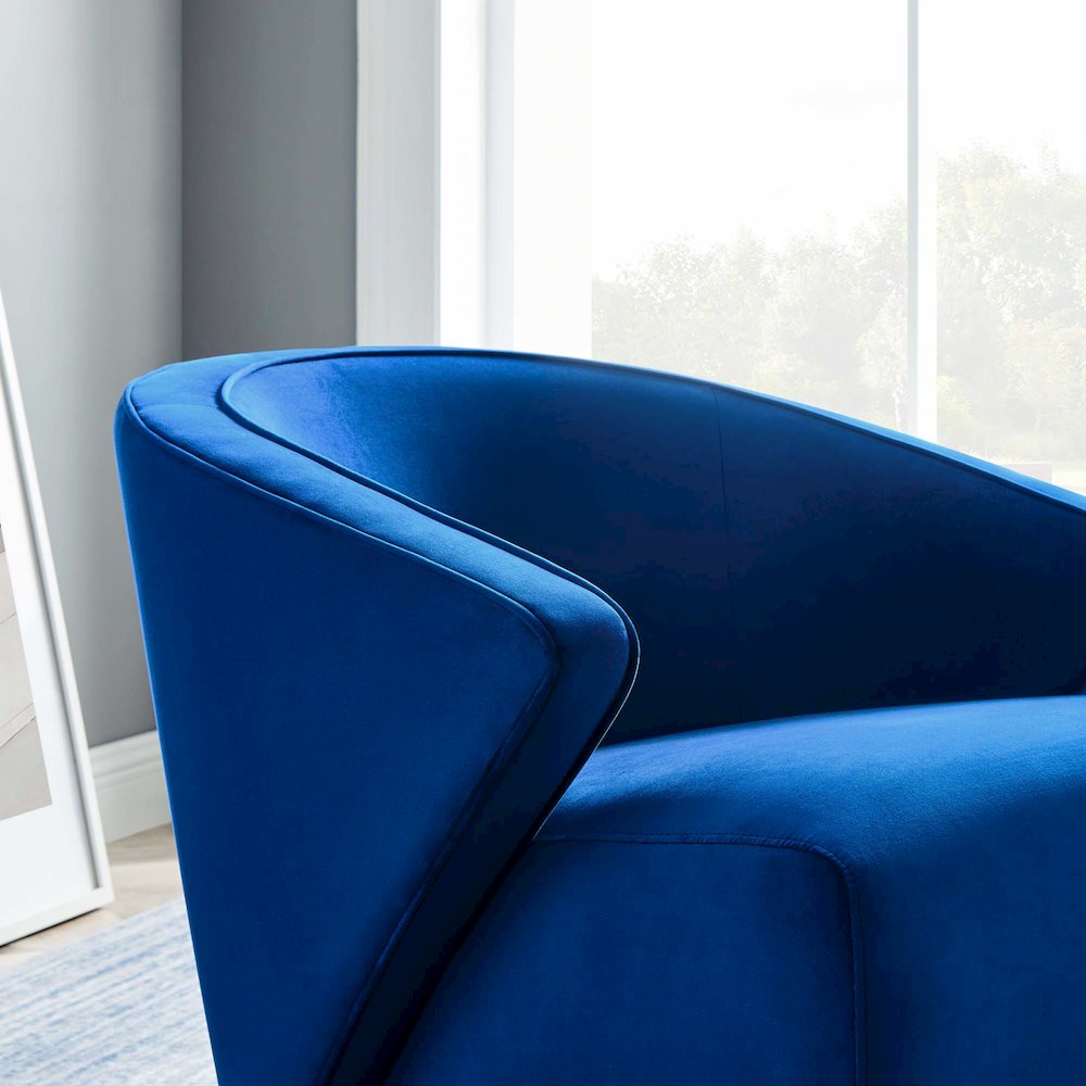 Odyssey Performance Velvet Armchair. Picture 8