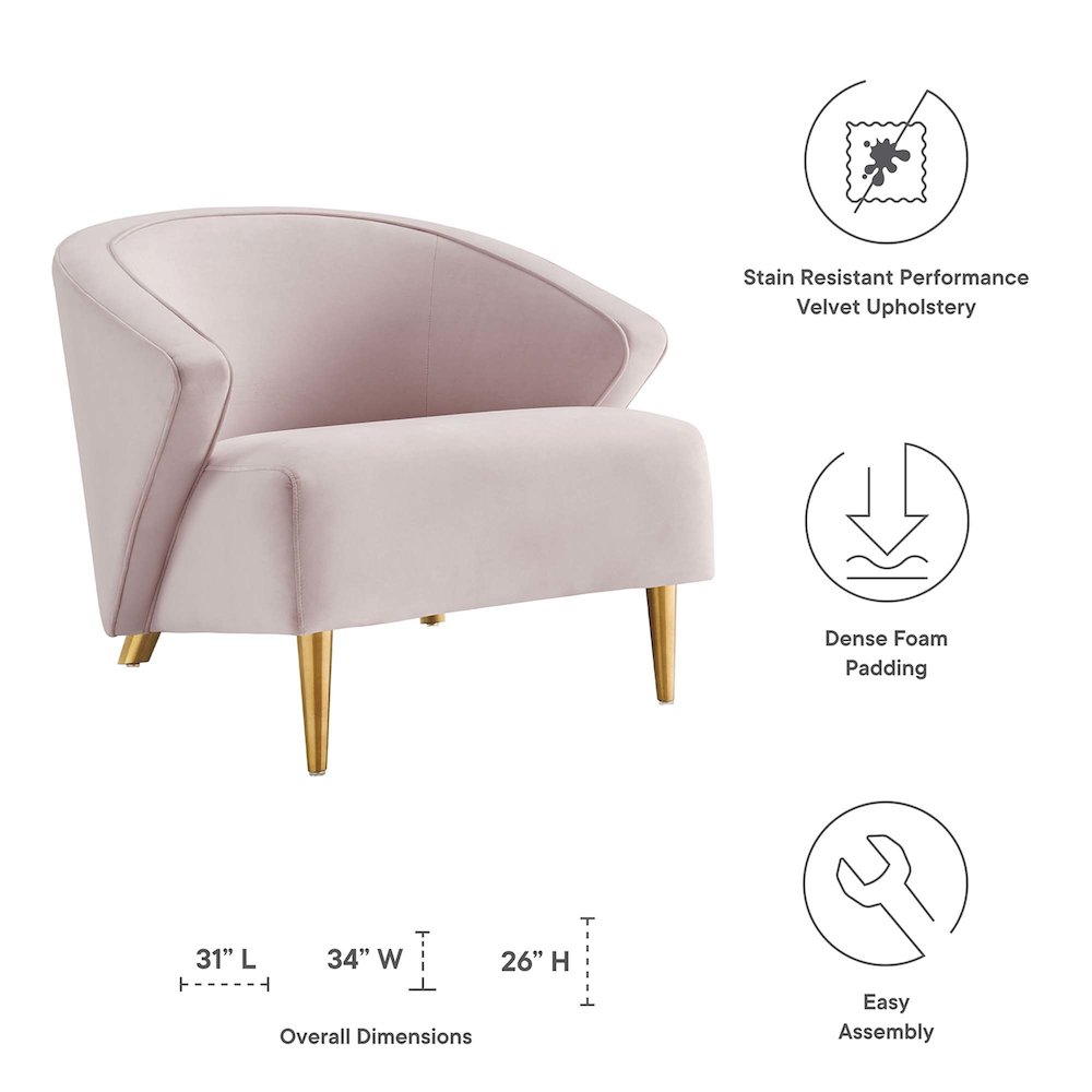Odyssey Performance Velvet Armchair. Picture 2