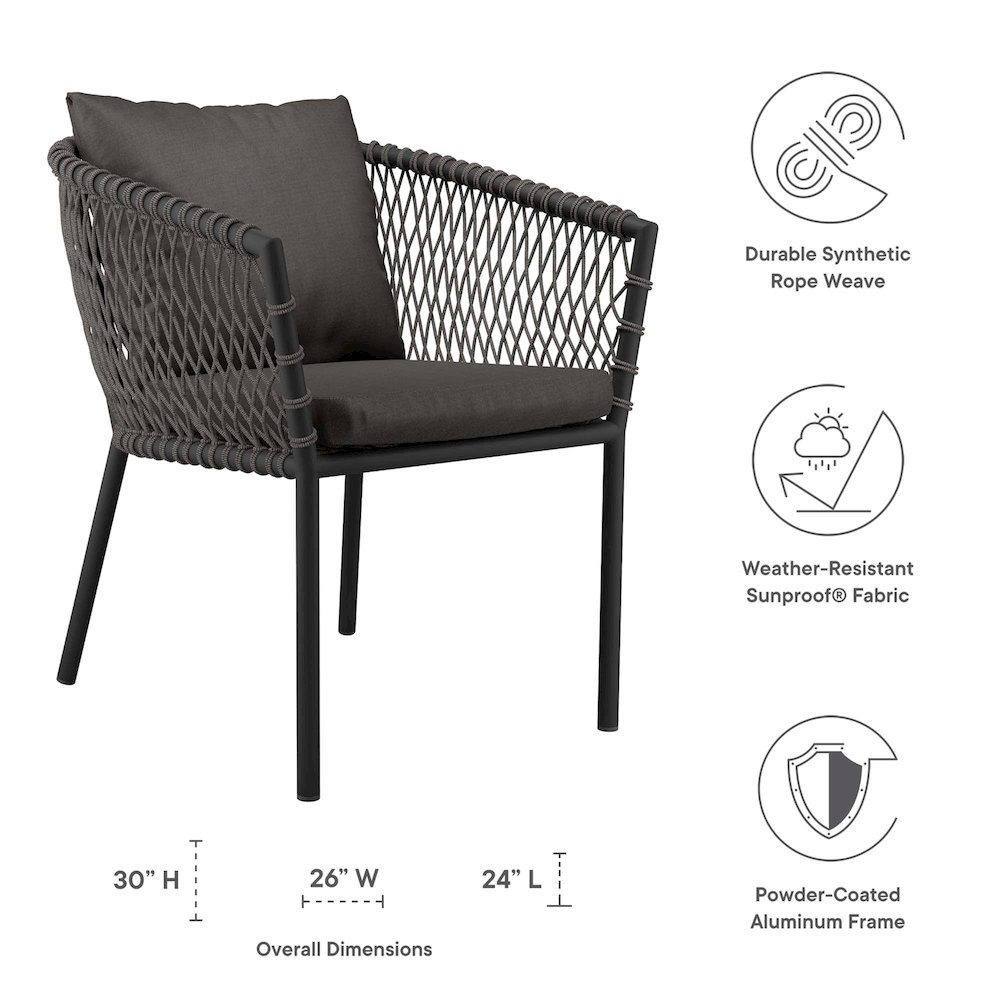 Sailor Outdoor Patio Dining Armchair. Picture 2