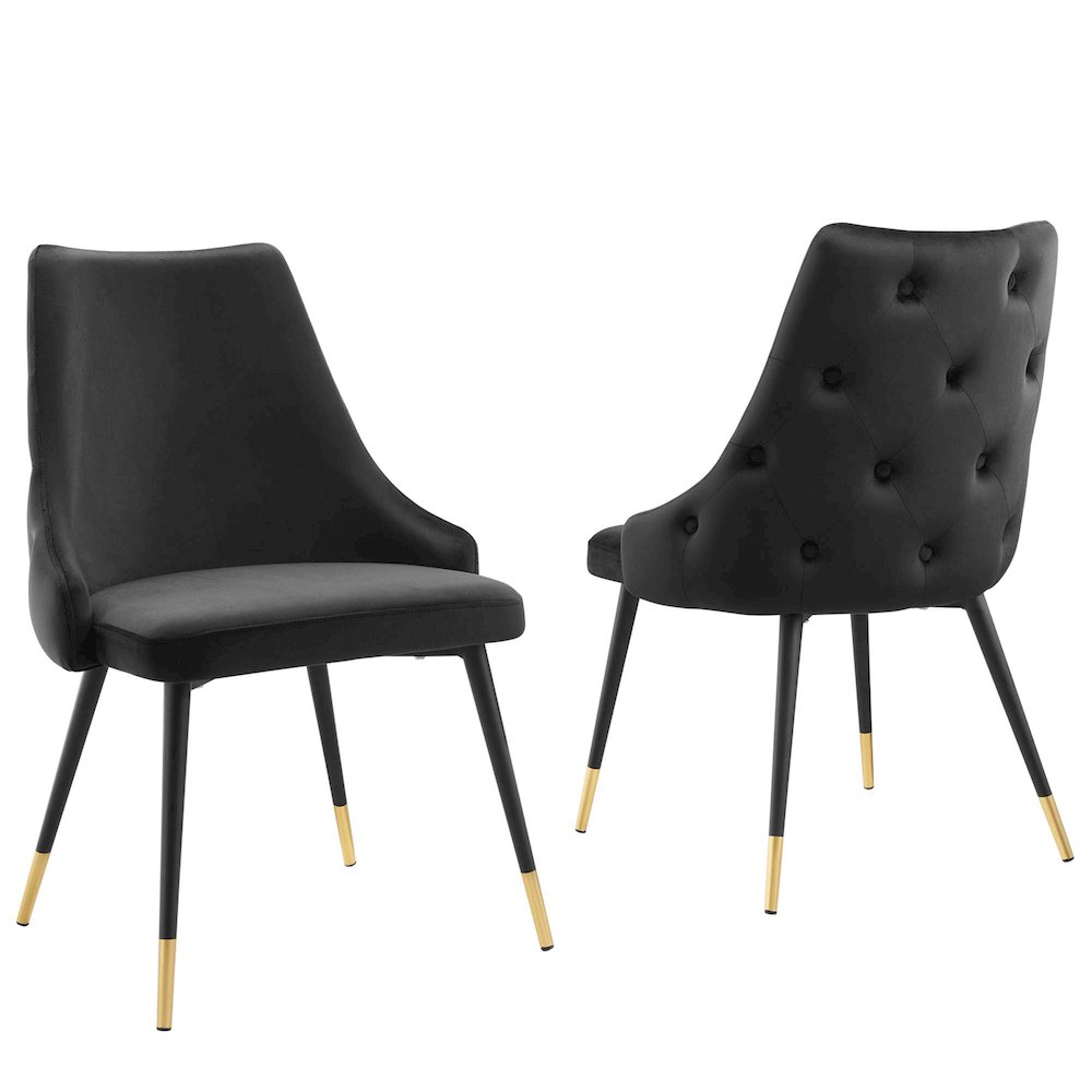 Adorn Performance Velvet Dining Side Chair Set of 2. Picture 1