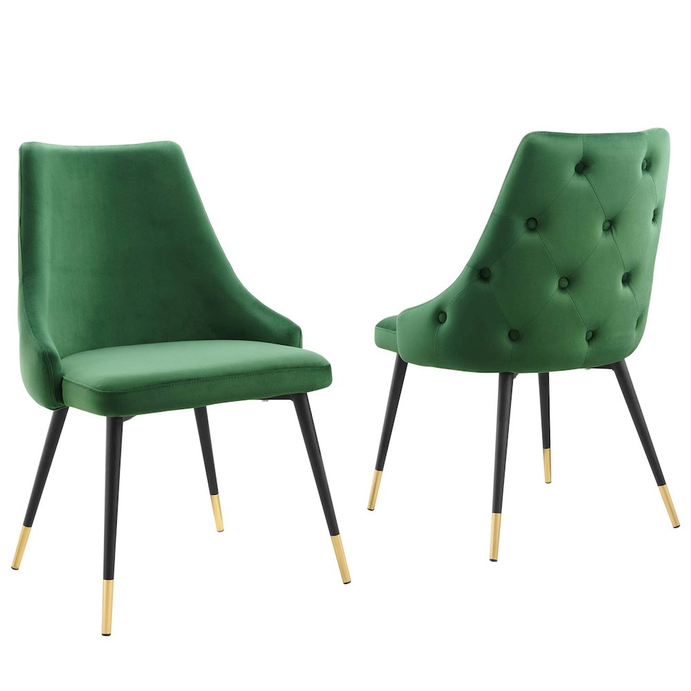 Adorn Performance Velvet Dining Side Chair Set of 2. Picture 1