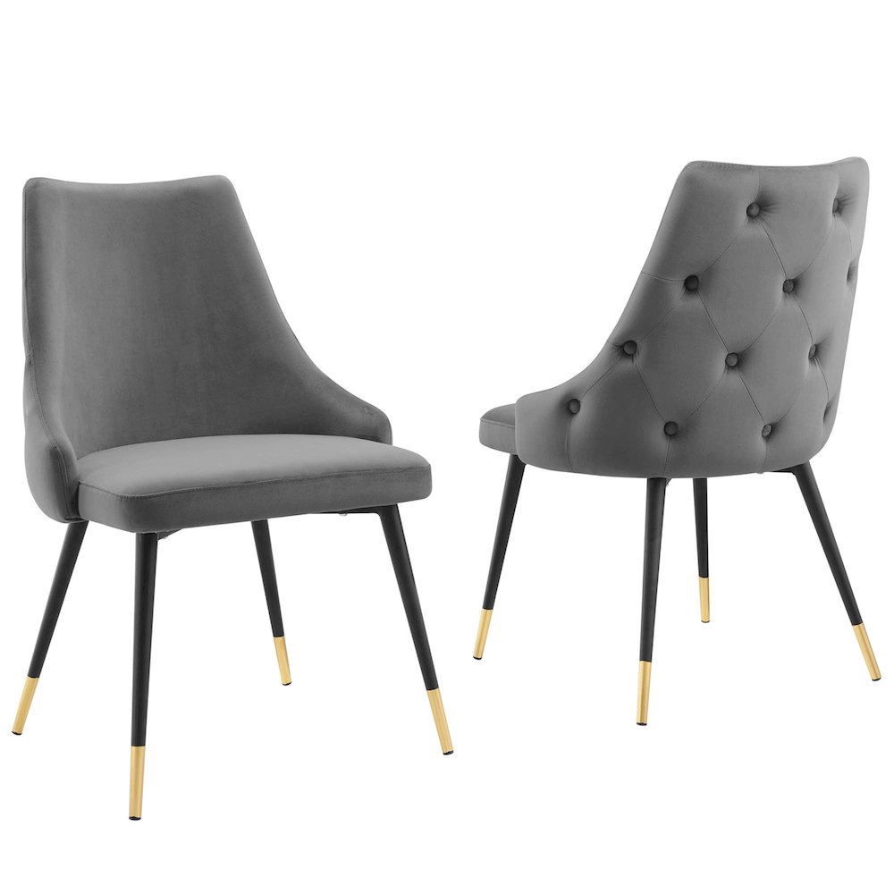 Adorn Performance Velvet Dining Side Chair Set of 2. Picture 1