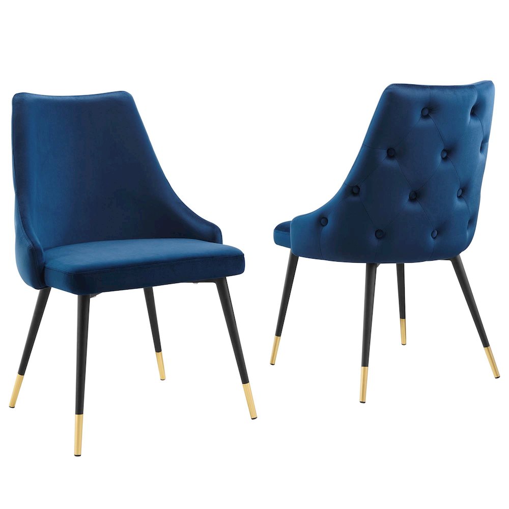 Adorn Performance Velvet Dining Side Chair Set of 2. Picture 1