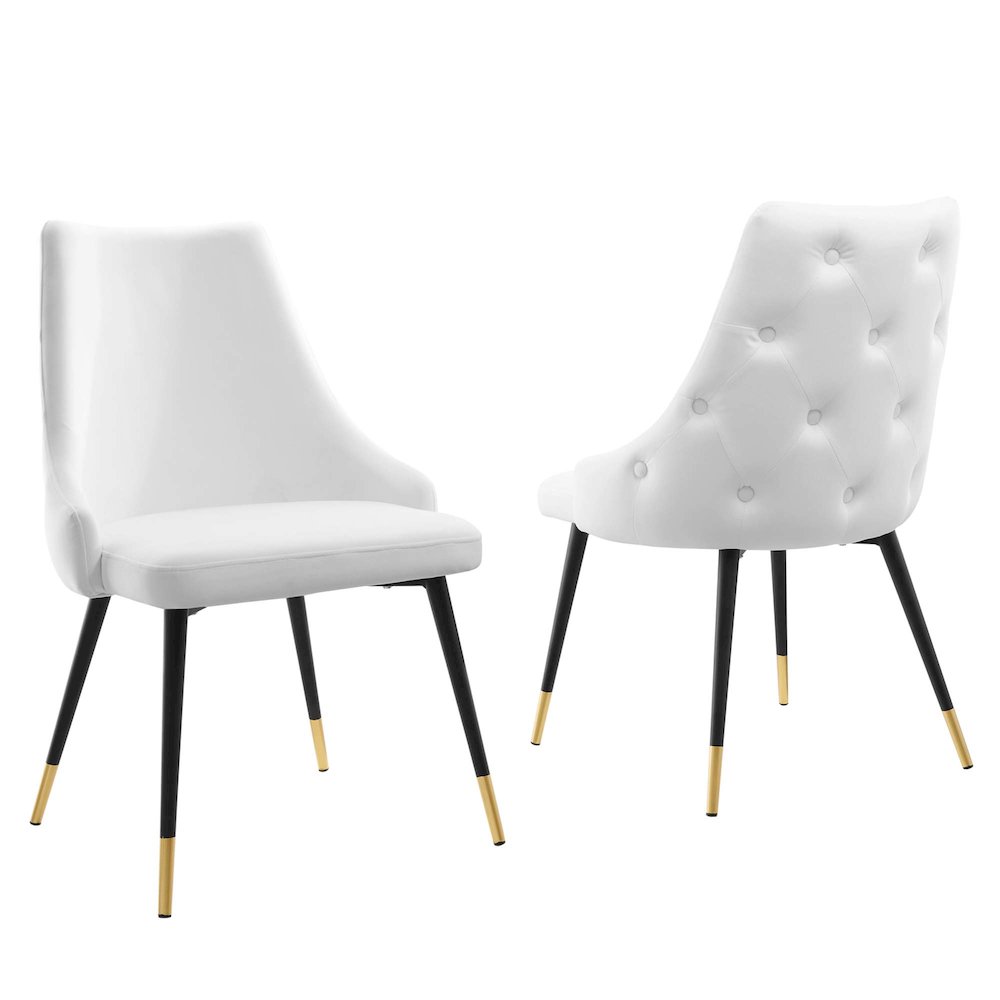 Adorn Performance Velvet Dining Side Chair Set of 2. Picture 1