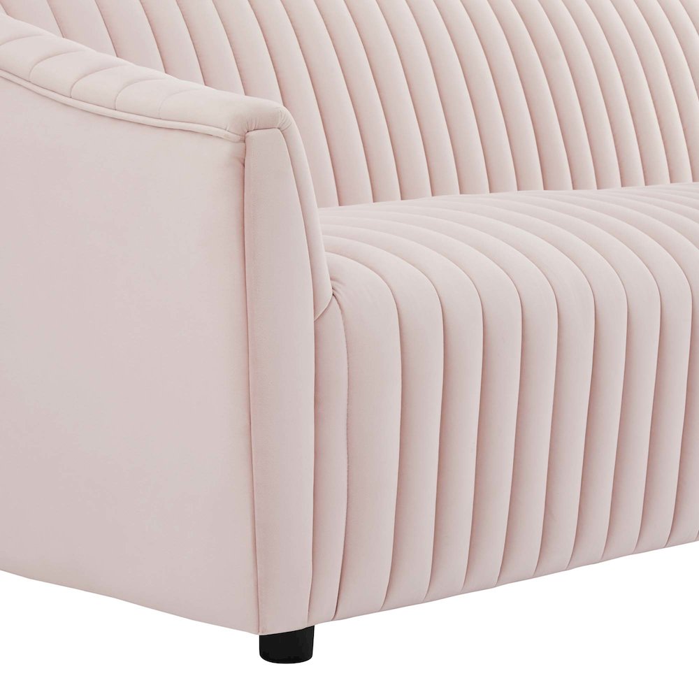 Announce Performance Velvet Channel Tufted Sofa. Picture 5