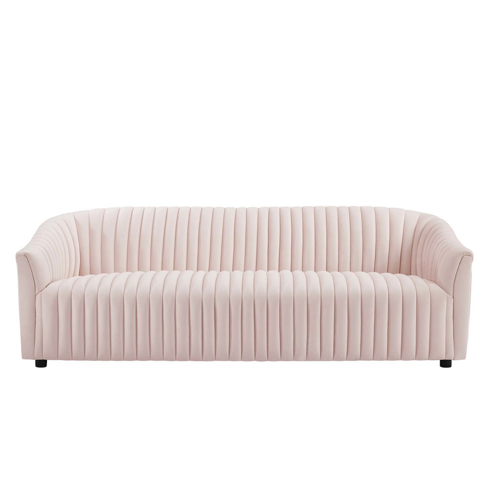 Announce Performance Velvet Channel Tufted Sofa. Picture 4