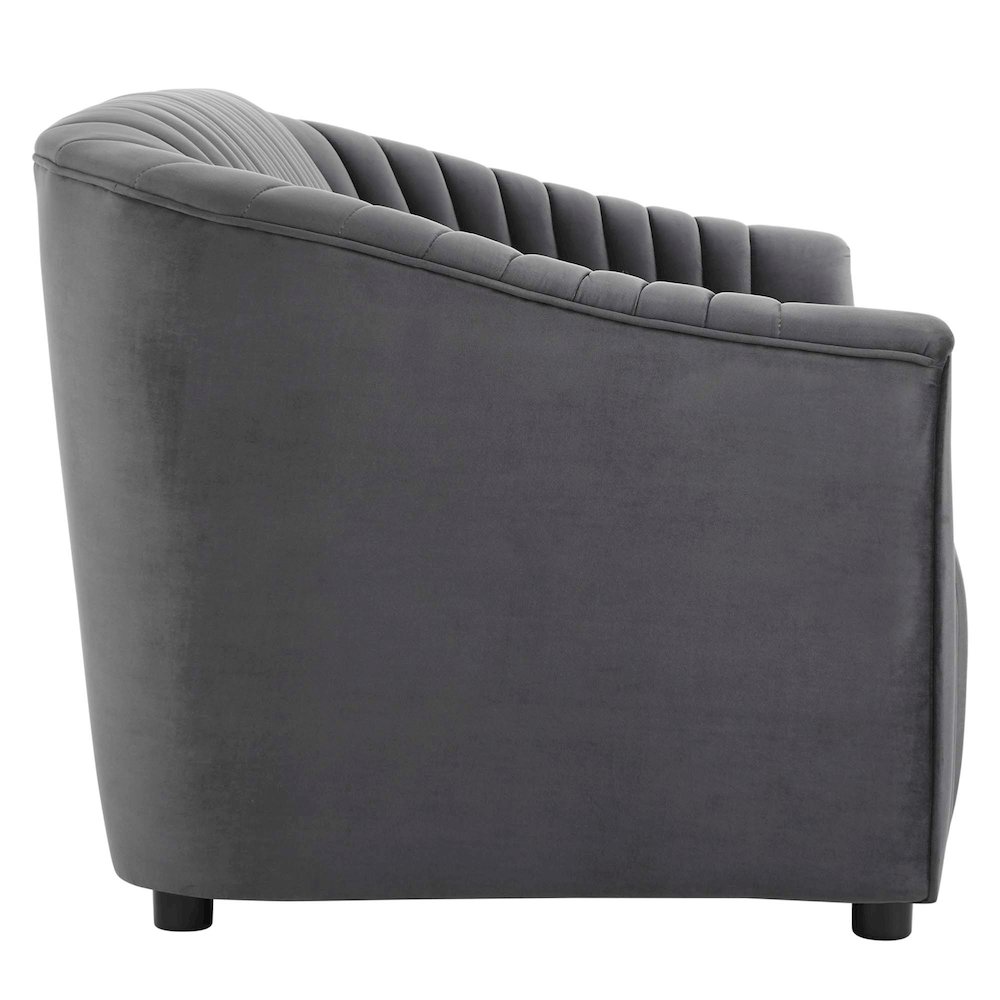 Announce Performance Velvet Channel Tufted Loveseat. Picture 2