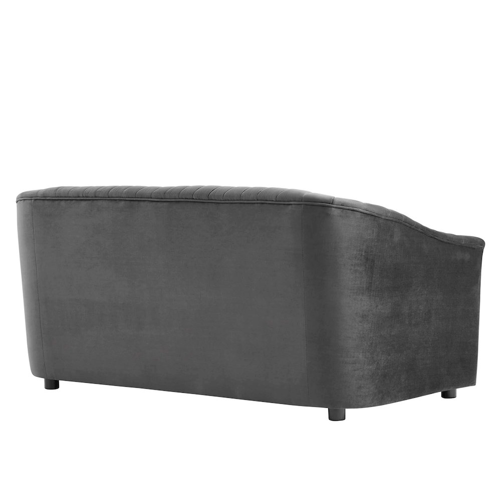 Announce Performance Velvet Channel Tufted Loveseat. Picture 3