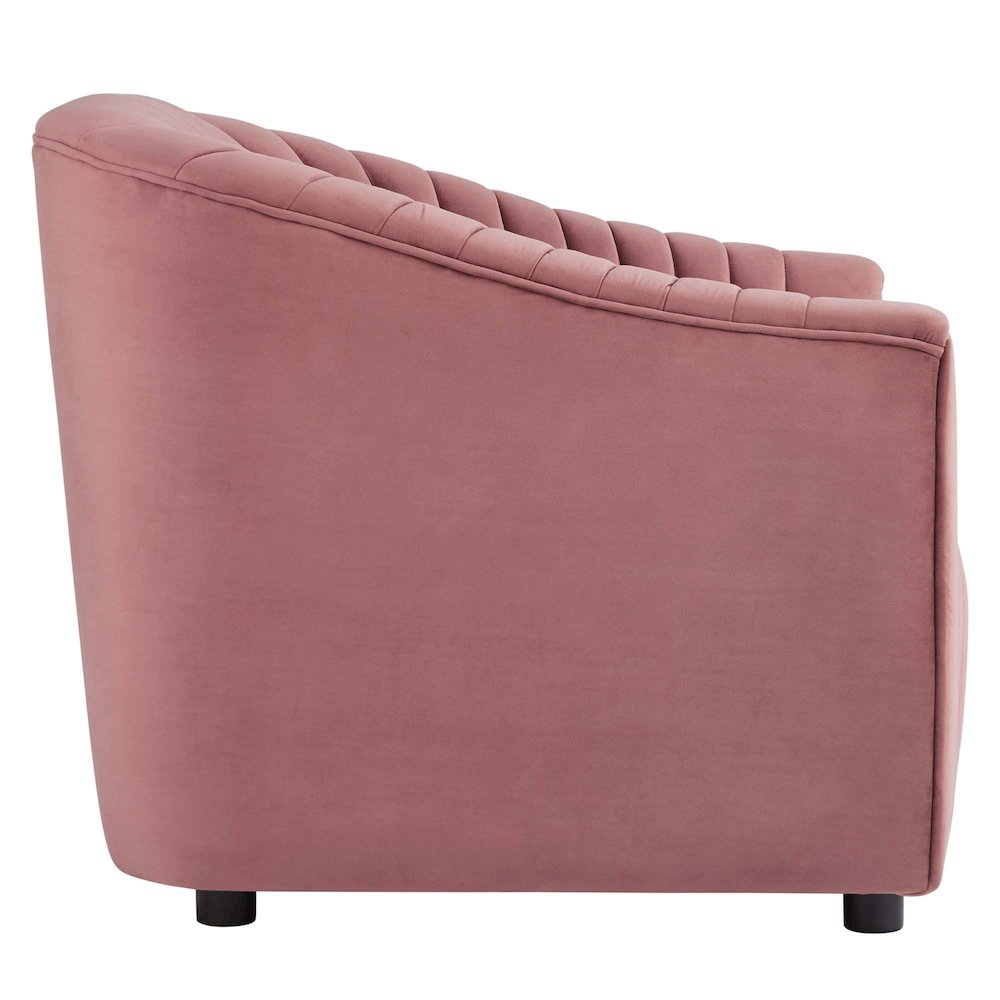 Announce Performance Velvet Channel Tufted Armchair. Picture 2