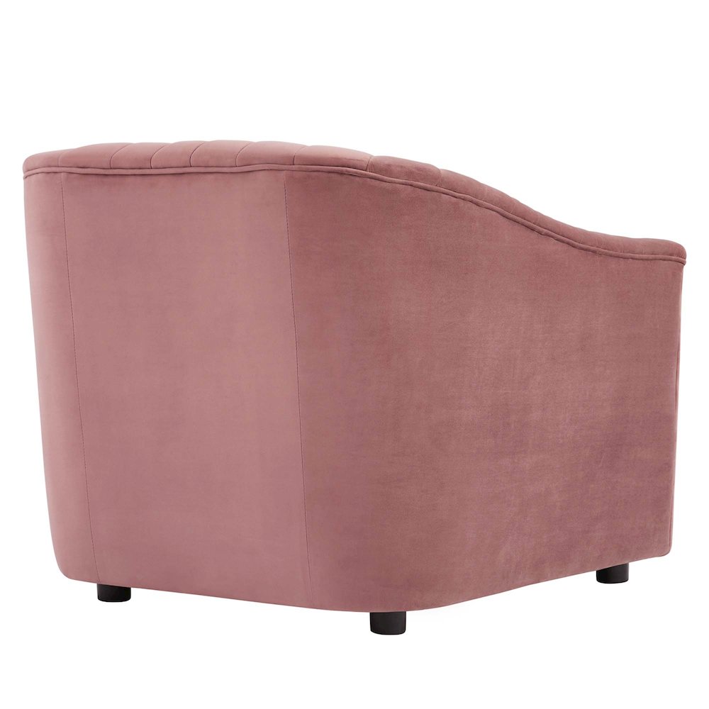 Announce Performance Velvet Channel Tufted Armchair. Picture 3