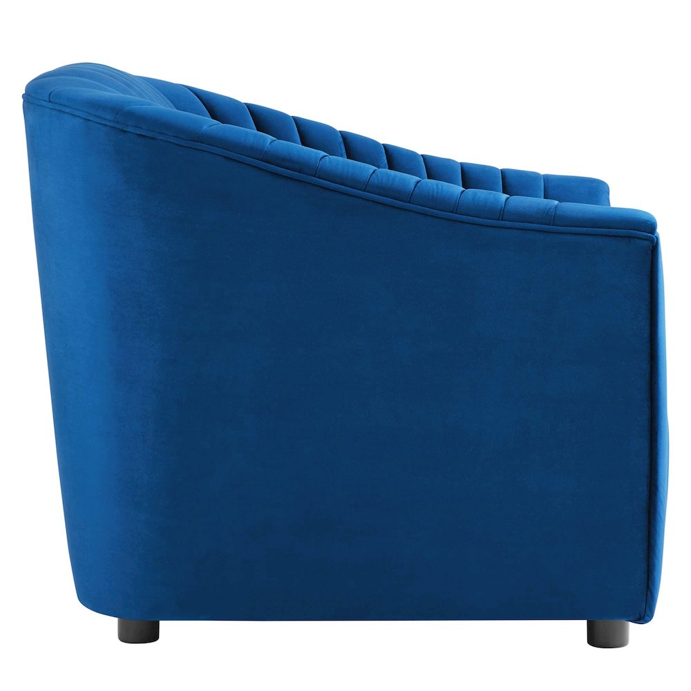 Announce Performance Velvet Channel Tufted Armchair. Picture 2