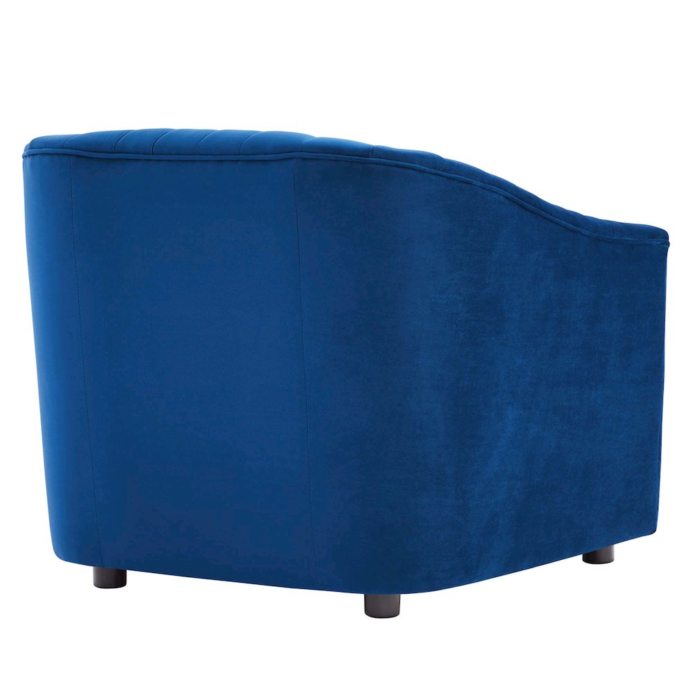 Announce Performance Velvet Channel Tufted Armchair. Picture 3