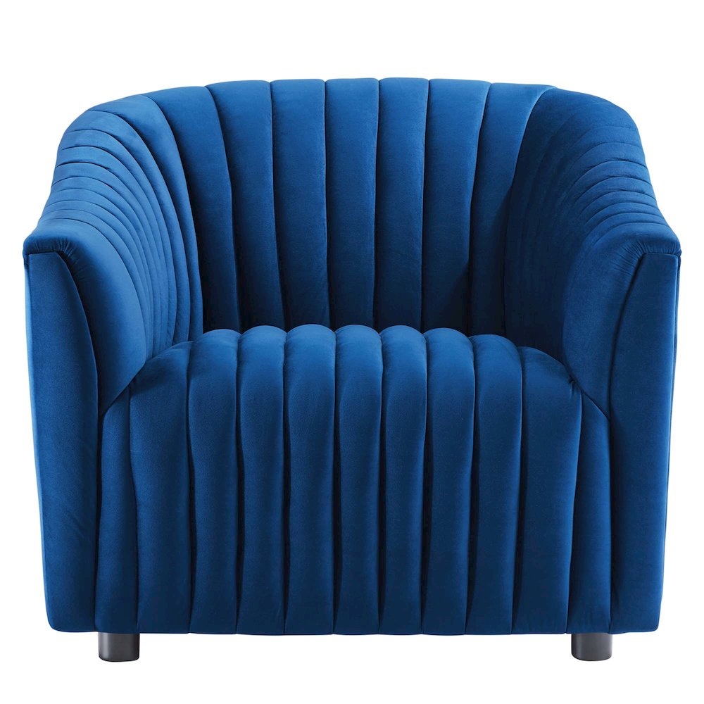 Announce Performance Velvet Channel Tufted Armchair. Picture 4
