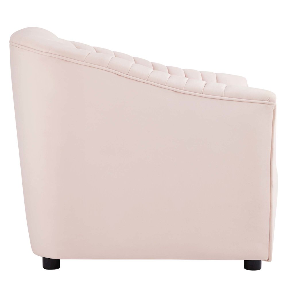 Announce Performance Velvet Channel Tufted Armchair. Picture 2