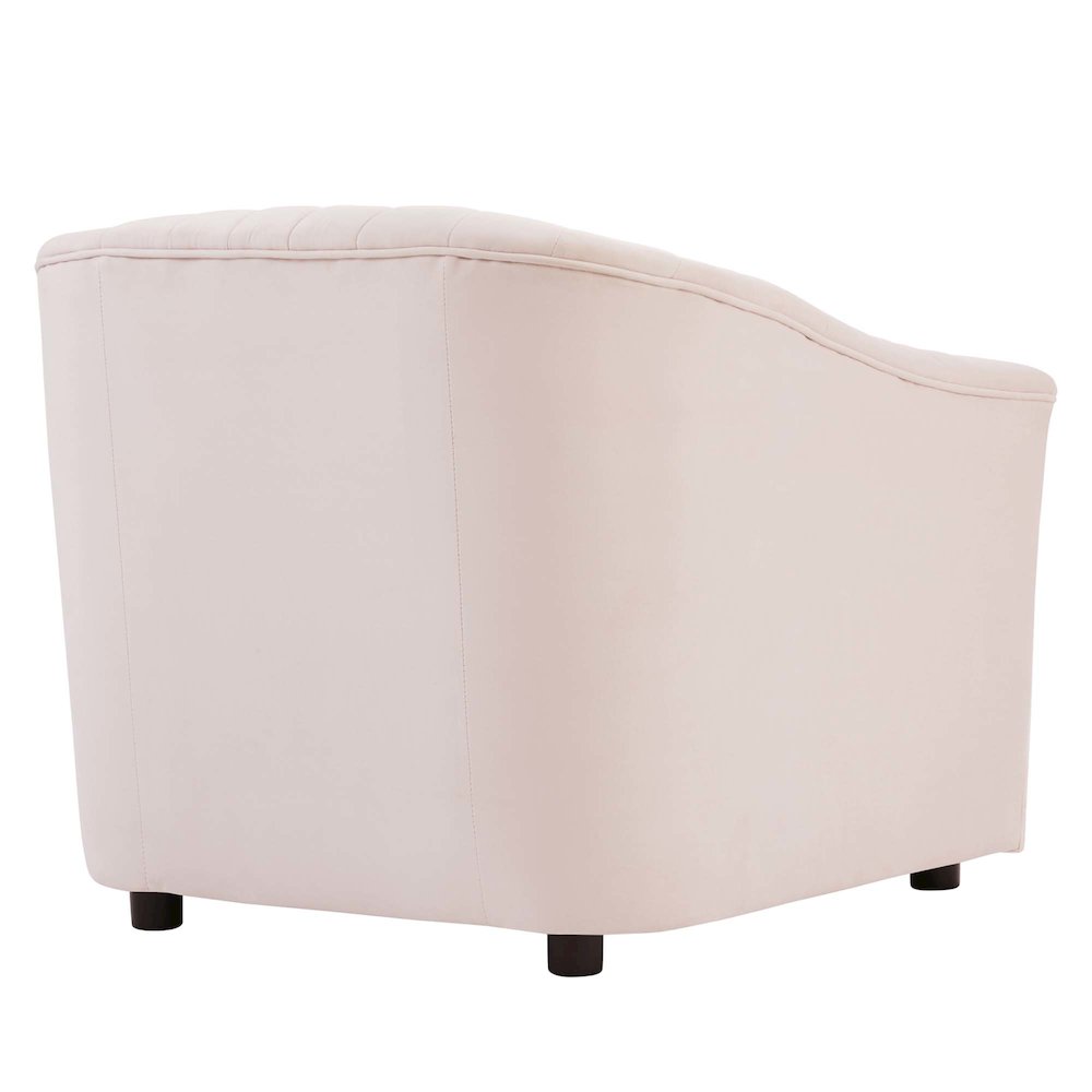 Announce Performance Velvet Channel Tufted Armchair. Picture 3