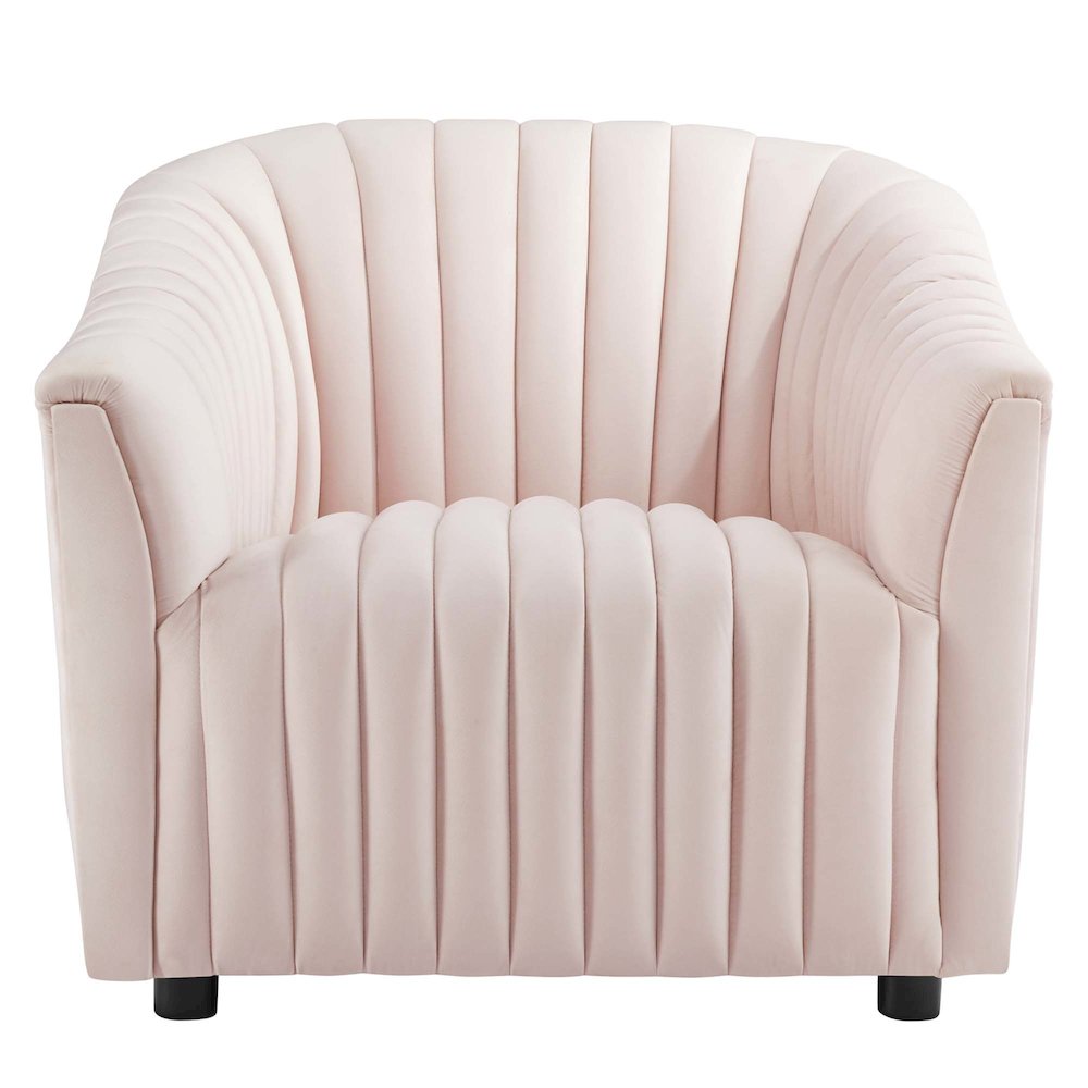 Announce Performance Velvet Channel Tufted Armchair. Picture 4