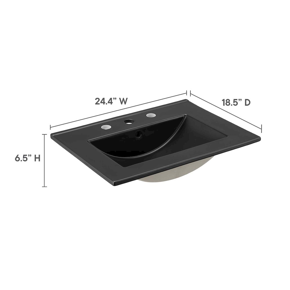 Cayman 24" Bathroom Sink. Picture 3