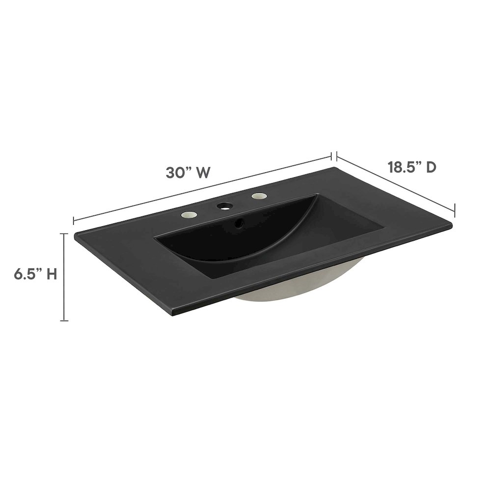 Cayman 30" Bathroom Sink. Picture 3