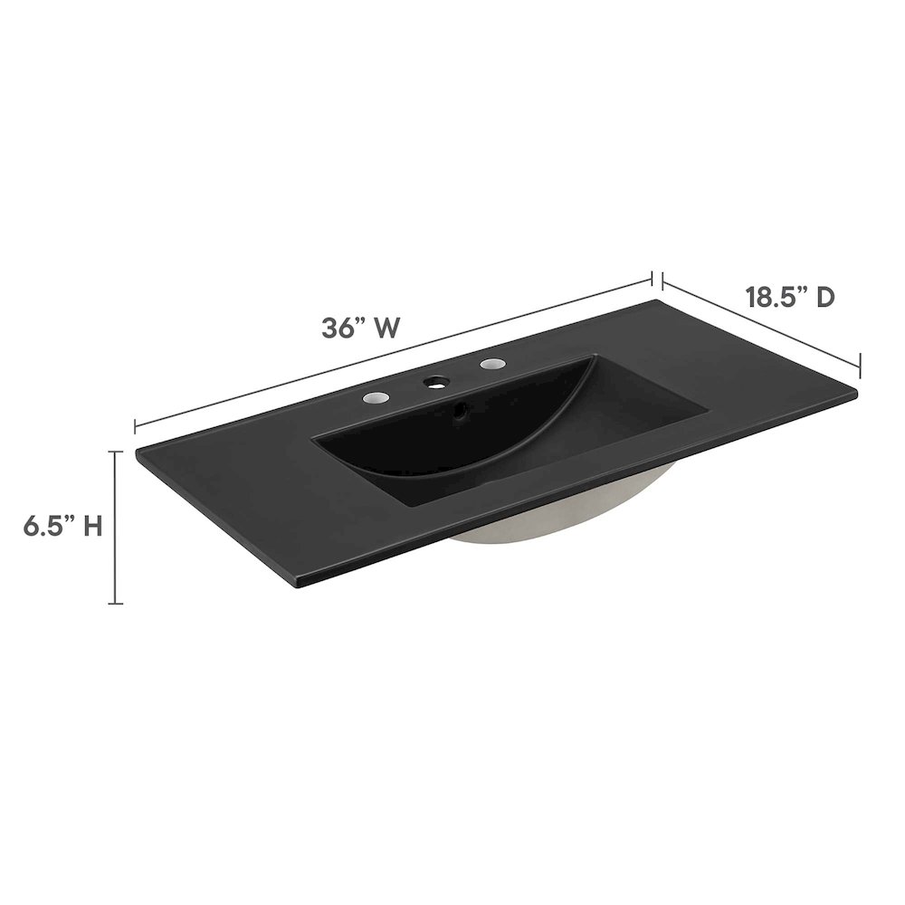 Cayman 36" Bathroom Sink. Picture 3