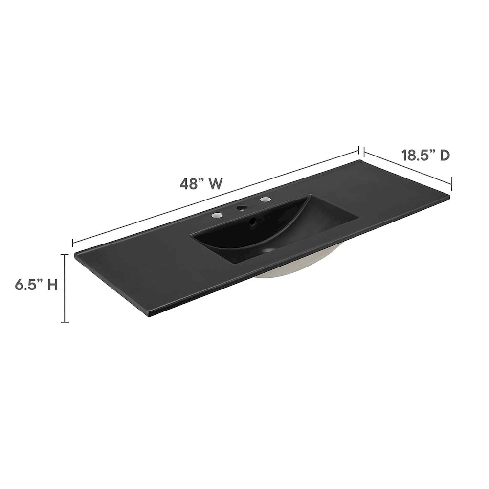 Cayman 48" Single Basin Bathroom Sink. Picture 3