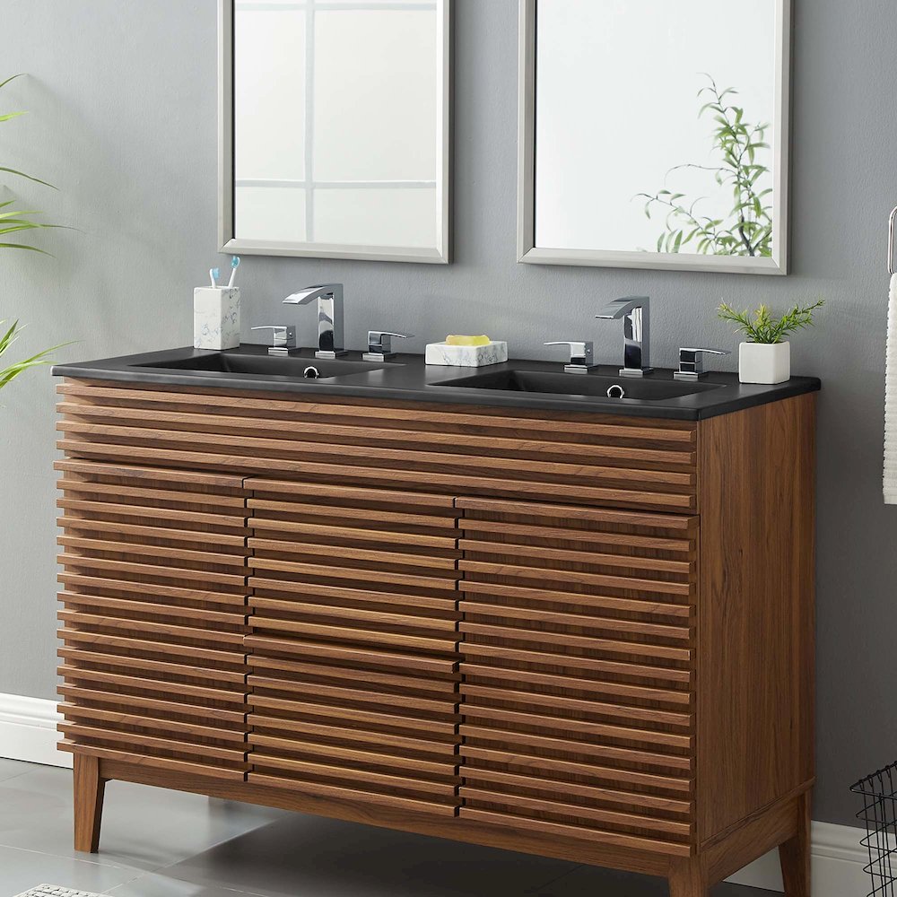 Cayman 48" Double Basin Bathroom Sink. Picture 5