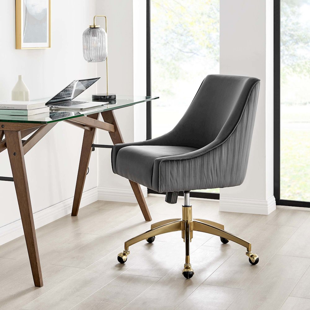Discern Performance Velvet Office Chair. Picture 6