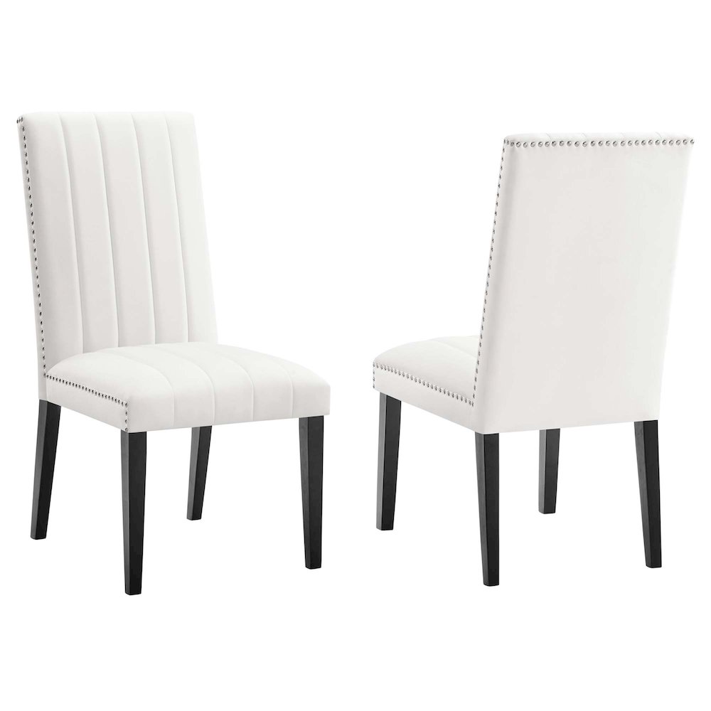 Catalyst Performance Velvet Dining Side Chairs Set of 2. Picture 1