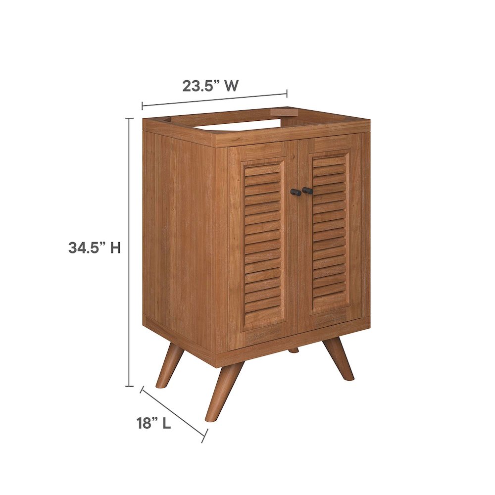Birdie 24" Teak Wood Bathroom Vanity Cabinet (Sink Basin Not Included). Picture 3