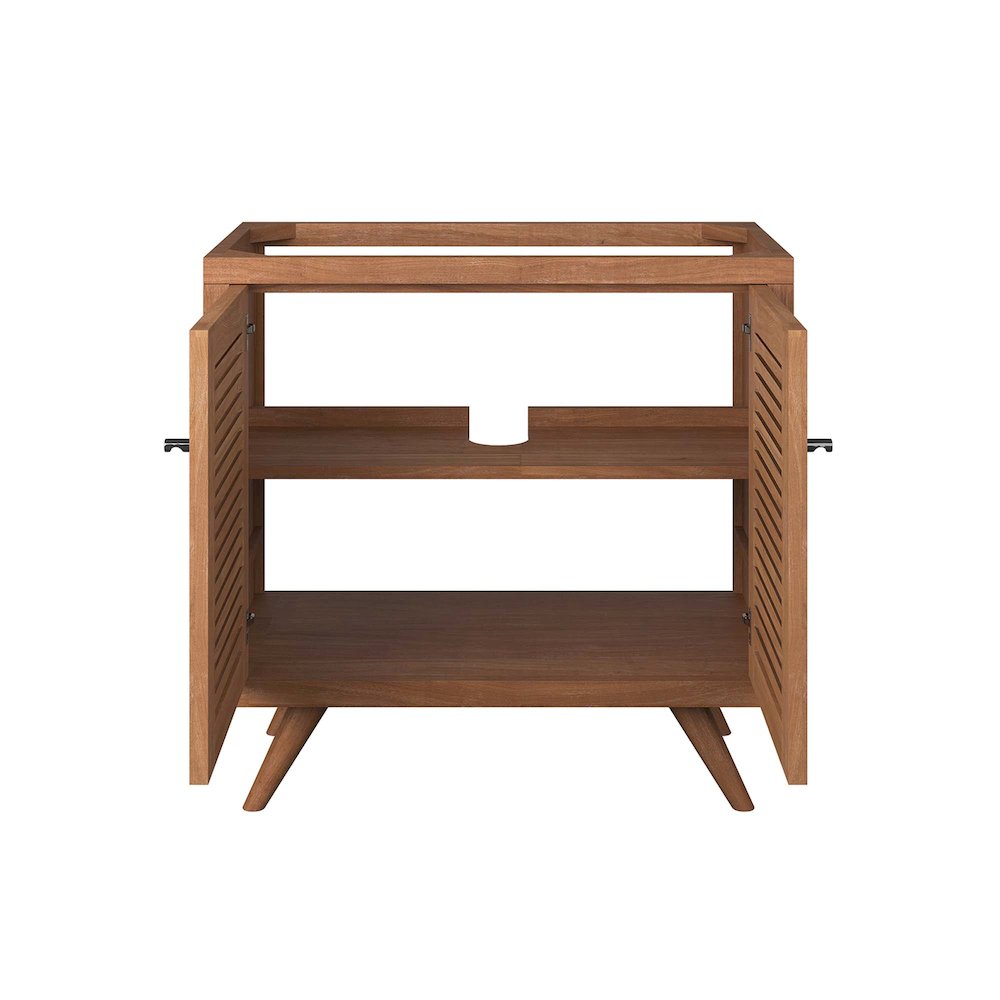 Birdie 36" Teak Wood Bathroom Vanity Cabinet (Sink Basin Not Included). Picture 7