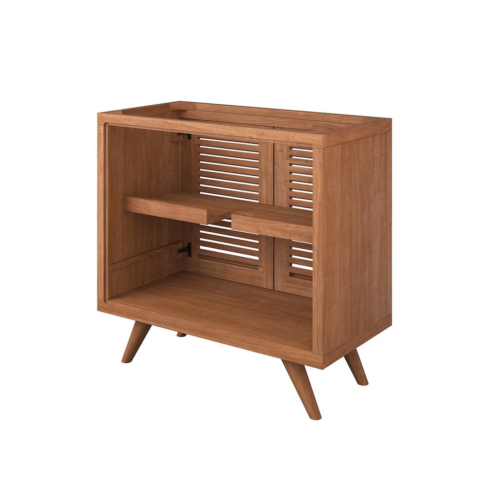 Birdie 36" Teak Wood Bathroom Vanity Cabinet (Sink Basin Not Included). Picture 8