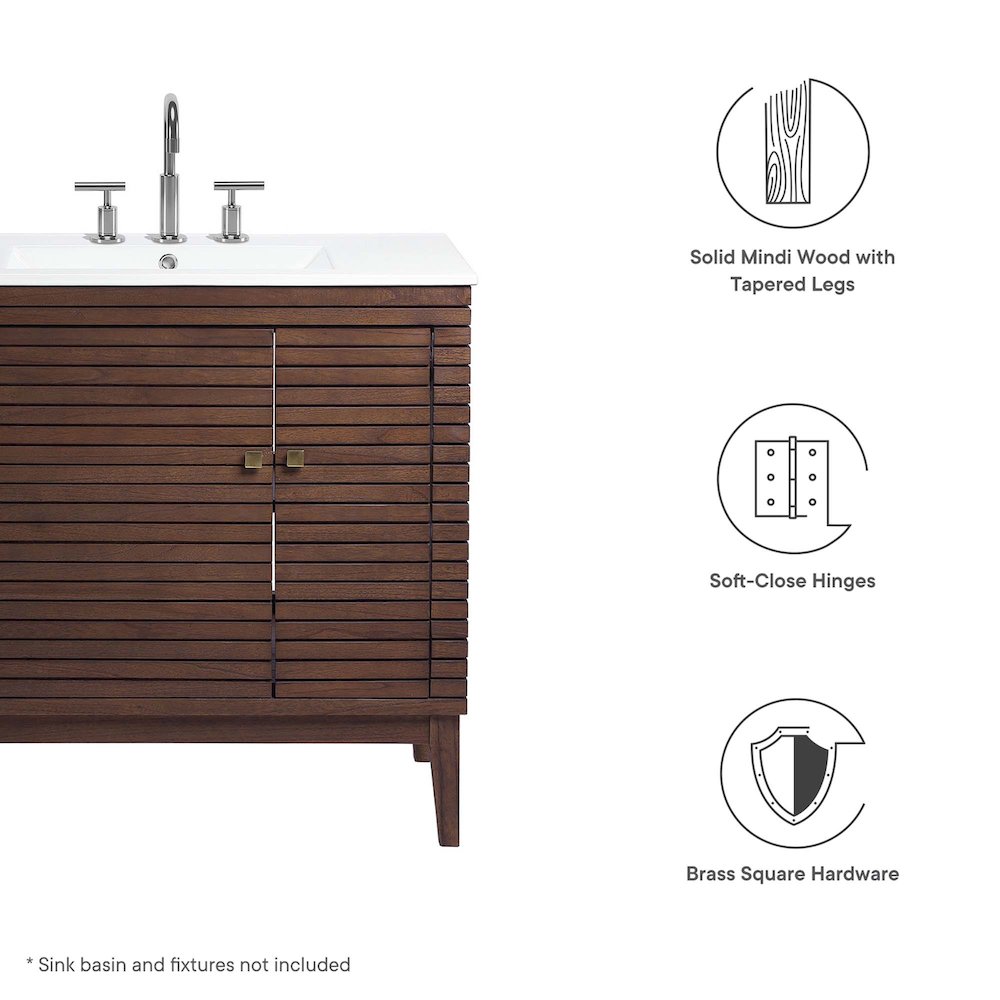 Ledger 36" Wood Bathroom Vanity Cabinet (Sink Basin Not Included). Picture 2