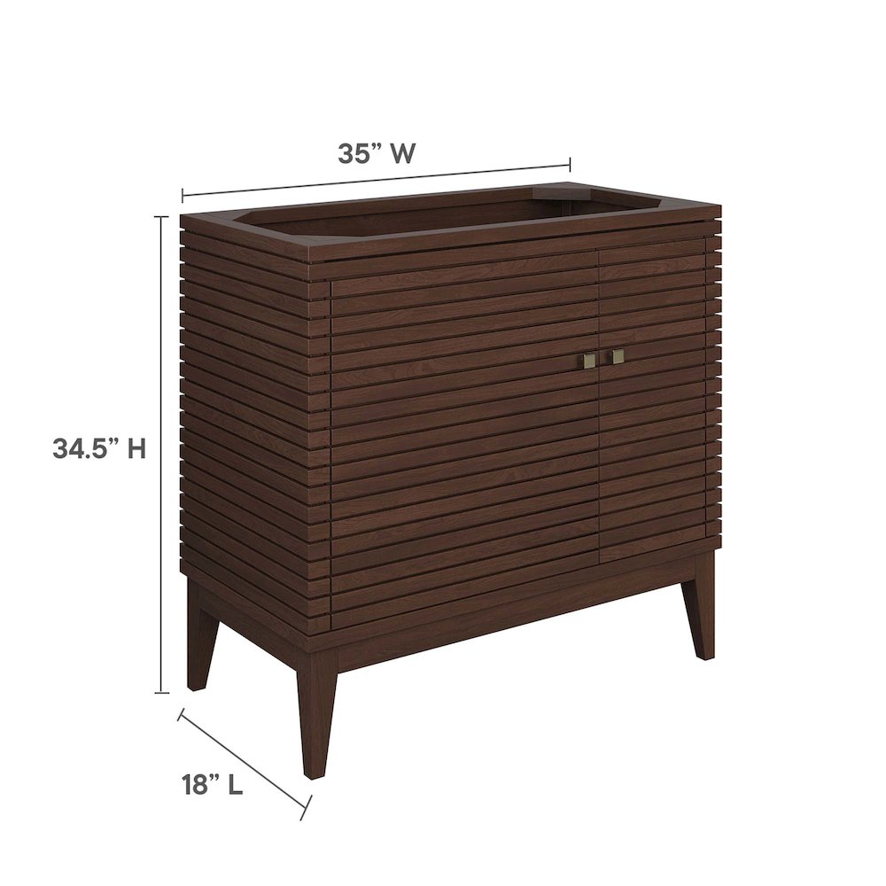 Ledger 36" Wood Bathroom Vanity Cabinet (Sink Basin Not Included). Picture 3