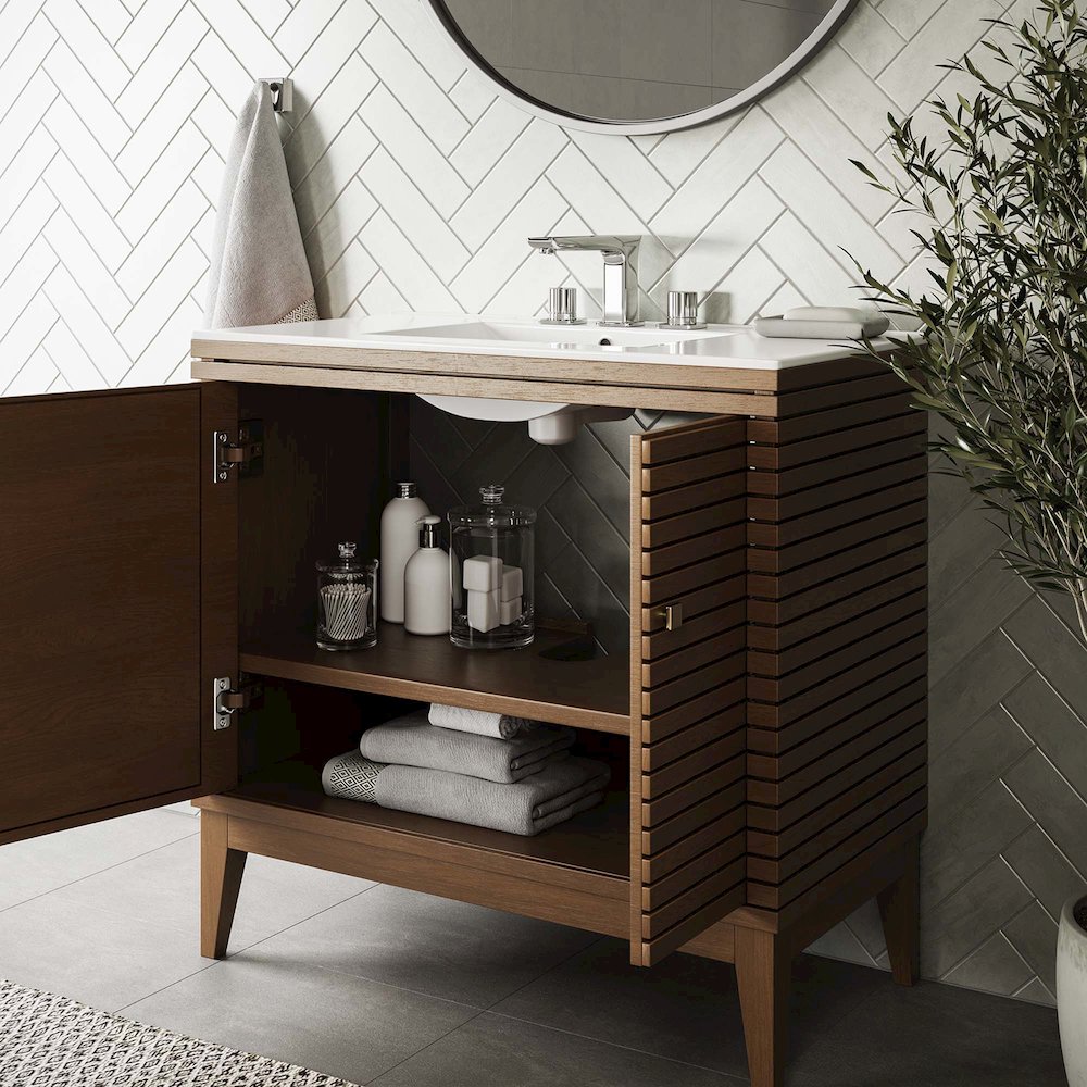 Ledger 36" Wood Bathroom Vanity Cabinet (Sink Basin Not Included). Picture 10