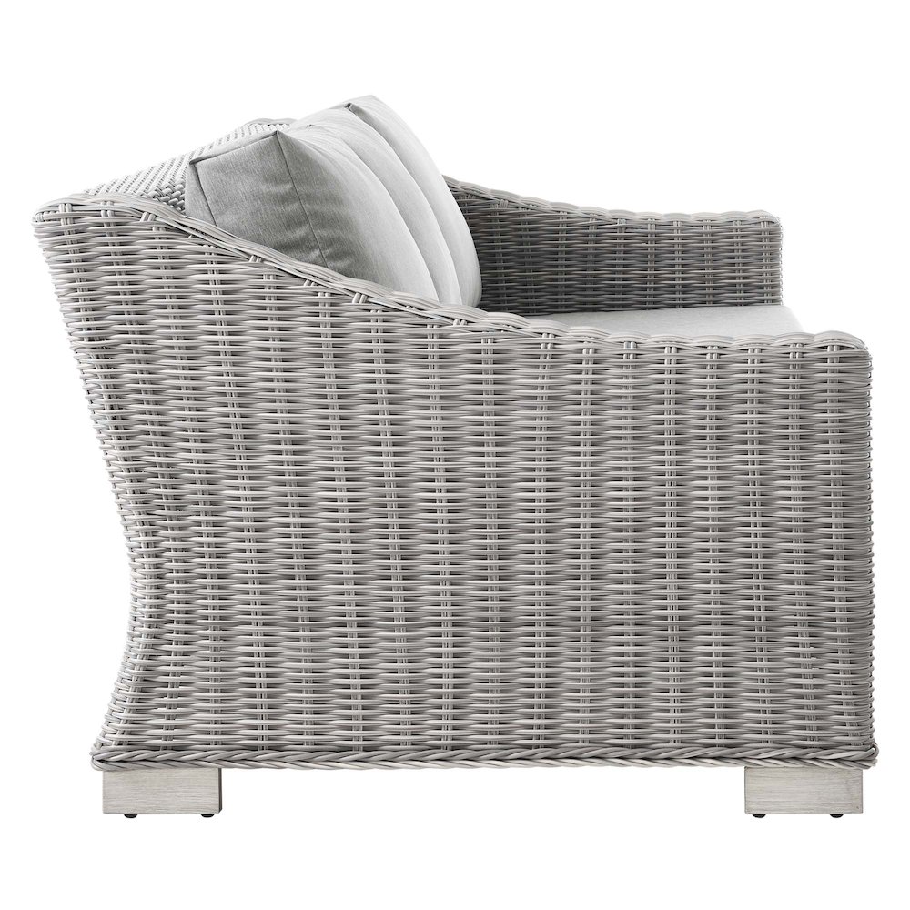 Conway 4-Piece Outdoor Patio Wicker Rattan Furniture Set. Picture 3