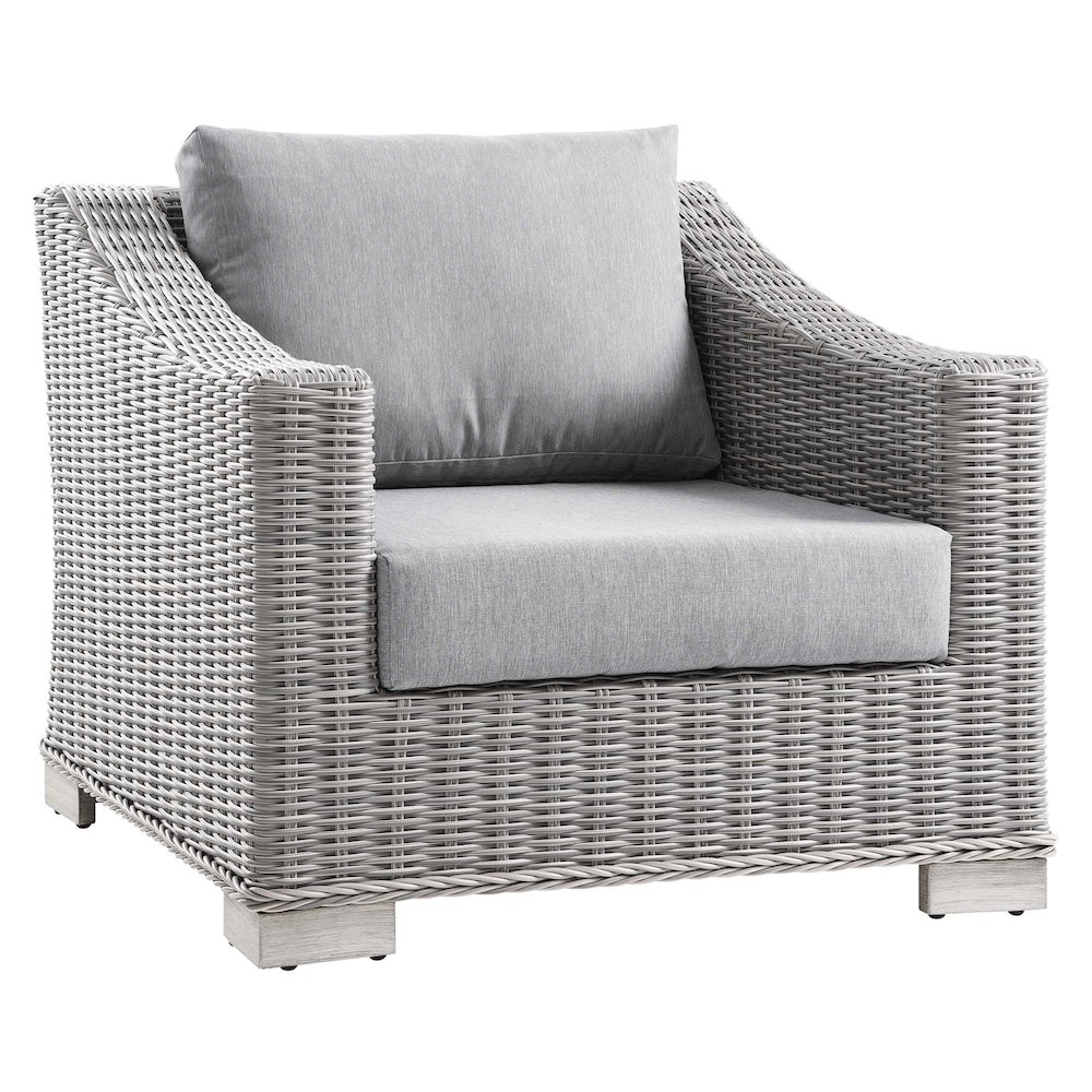 Conway 4-Piece Outdoor Patio Wicker Rattan Furniture Set. Picture 4