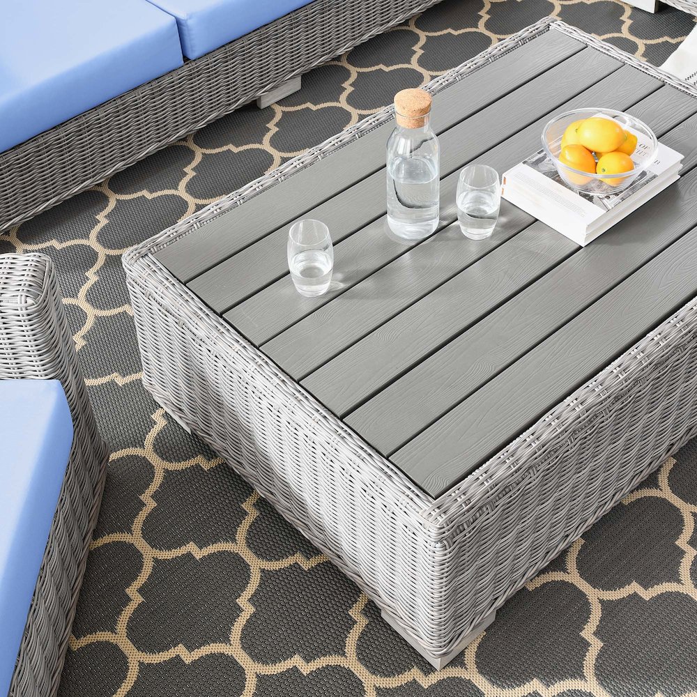 Conway 4-Piece Outdoor Patio Wicker Rattan Furniture Set. Picture 13