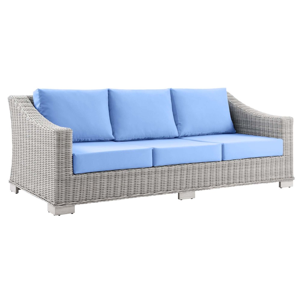 Conway 4-Piece Outdoor Patio Wicker Rattan Furniture Set. Picture 2