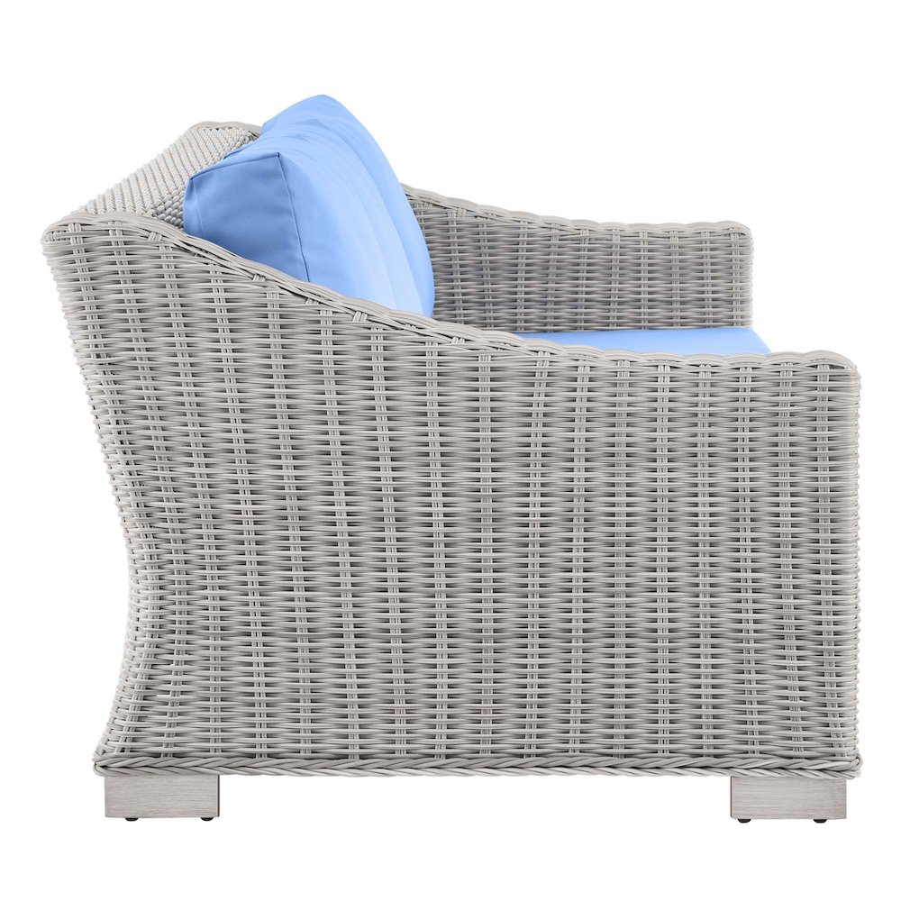 Conway 4-Piece Outdoor Patio Wicker Rattan Furniture Set. Picture 3