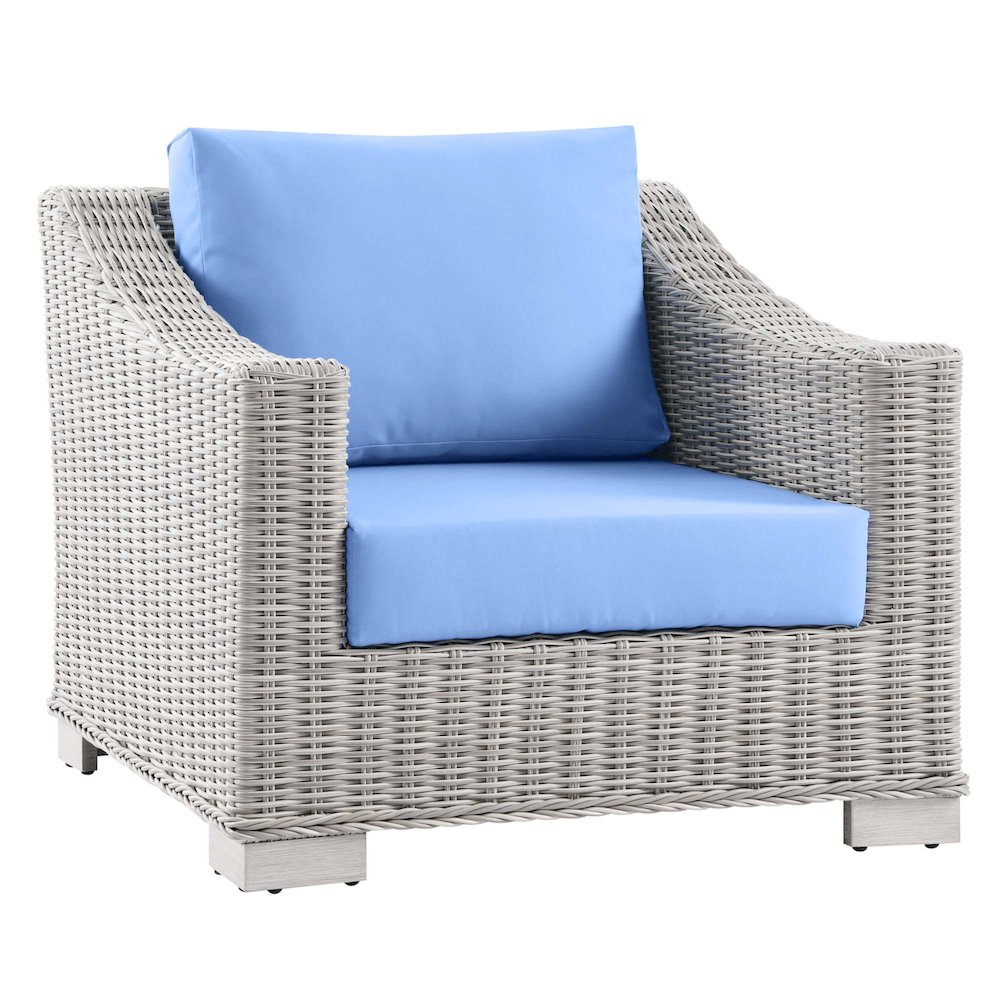 Conway 4-Piece Outdoor Patio Wicker Rattan Furniture Set. Picture 5