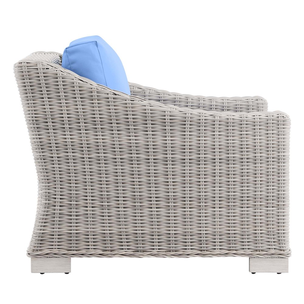 Conway 4-Piece Outdoor Patio Wicker Rattan Furniture Set. Picture 7